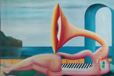Pintura intitulada "PIANO" por Emanuel Aguiar, Obras de arte originais