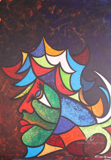 Painting titled "PEIXE VI" by Emanuel Aguiar, Original Artwork