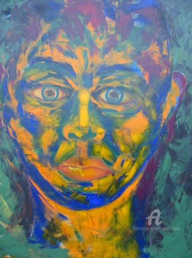 Painting titled "CARA III" by Emanuel Aguiar, Original Artwork