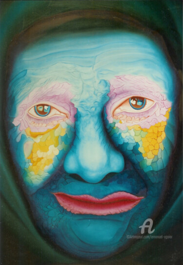 Peinture intitulée "FACE COLORIDA" par Emanuel Aguiar, Œuvre d'art originale