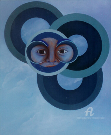 Peinture intitulée "OLHAR CIRCULAR" par Emanuel Aguiar, Œuvre d'art originale