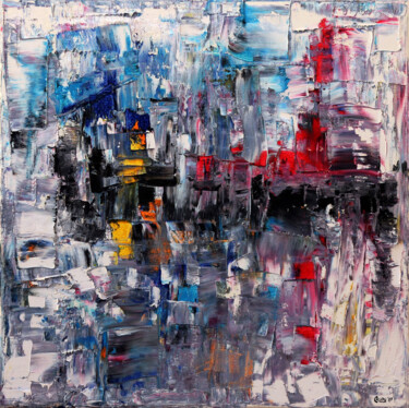 Картина под названием "See You in Tokyo" - Emanuel Crudu, Подлинное произведение искусства, Масло Установлен на Деревянная р…