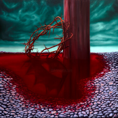 Pintura titulada "Silence of the Lamb" por Emanuel Titus Marginean, Obra de arte original, Oleo Montado en Bastidor de camil…