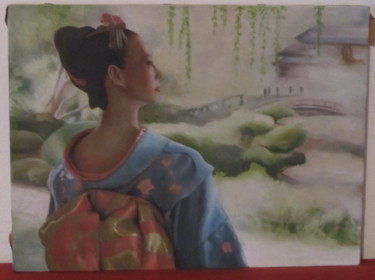 Peinture intitulée "geisha.jpg" par Emanuela Bianchi, Œuvre d'art originale, Huile