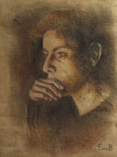 Painting titled "viso-uomo.jpg" by Emanuela Bianchi, Original Artwork, Acrylic