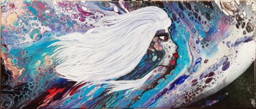 Pittura intitolato "il Volto della Luna" da Emanuela Lo Presti, Opera d'arte originale, Acrilico
