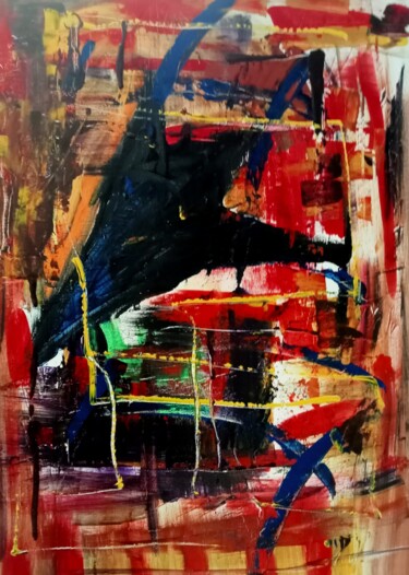 Painting titled "Move" by Emanuel Bruno Andrade, Original Artwork, Acrylic