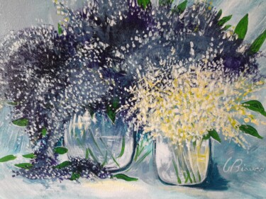 Pittura intitolato "Vaso fiorito" da Emanuele Bianco, Opera d'arte originale, Acrilico