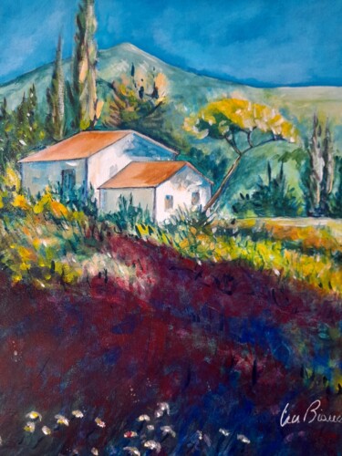Painting titled "Case di montagna" by Emanuele Bianco, Original Artwork, Acrylic