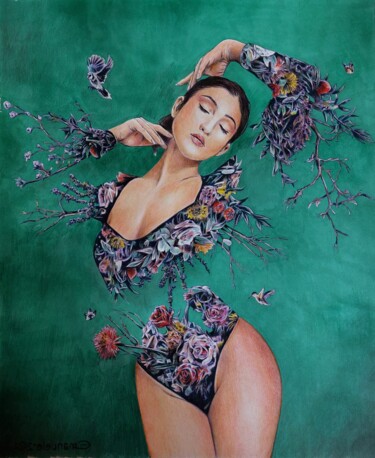 Peinture intitulée "Primavera" par Emanuele Malassisi, Œuvre d'art originale, Crayon
