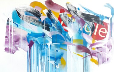 Картина под названием "Jungle Skies 02" - Emanuele Vittorioso, Подлинное произведение искусства, Акрил Установлен на Деревян…
