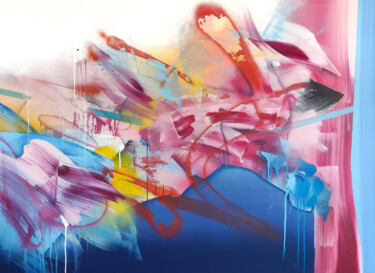 Schilderij getiteld "As Blue As Indigo" door Emanuele Vittorioso, Origineel Kunstwerk, Acryl