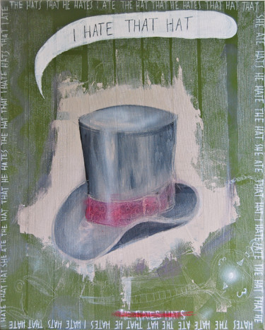 Картина под названием "I Hate That Hat." - Emanuel Perico, Подлинное произведение искусства, Акрил