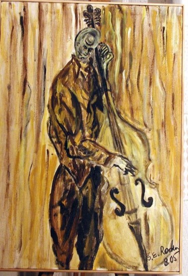 Painting titled "Jazz solo de violon…" by Emanuel Rodan, Original Artwork