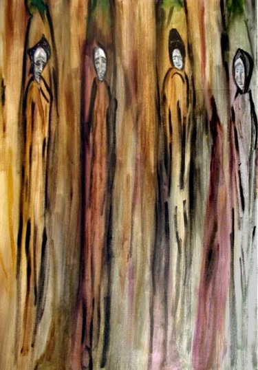 Painting titled "Les Patriarches" by Emanuel Rodan, Original Artwork