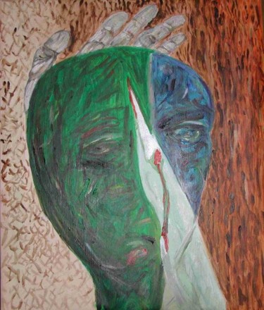 Painting titled "Head First" by Emanuel Rodan, Original Artwork