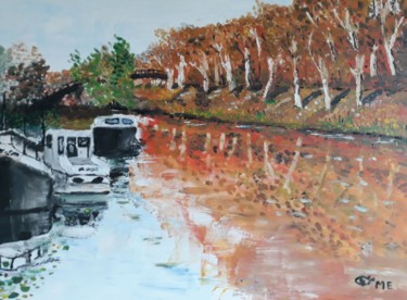 제목이 "le canal de garonne"인 미술작품 Oeilme로, 원작, 기름