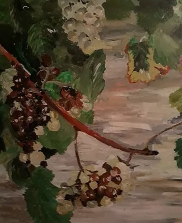 Malerei mit dem Titel "Raisins 2" von Oeilme, Original-Kunstwerk, Öl