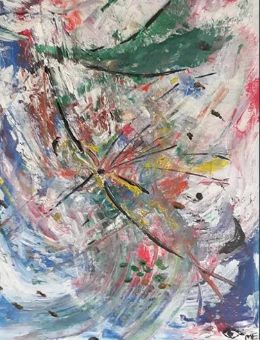 Painting titled "abstrait7" by Oeilme, Original Artwork, Oil