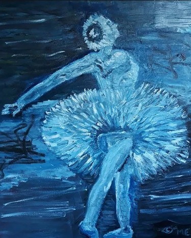 Pintura intitulada "la-danseuse" por Oeilme, Obras de arte originais, Óleo