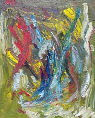 Peinture intitulée "abstrait-10" par Oeilme, Œuvre d'art originale, Huile