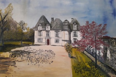 Painting titled "chateau-haut-brion" by Oeilme, Original Artwork, Oil