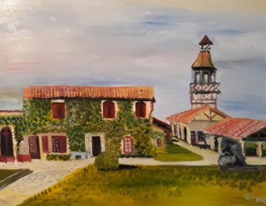 Painting titled "chateau-smith-haut-…" by Oeilme, Original Artwork, Oil