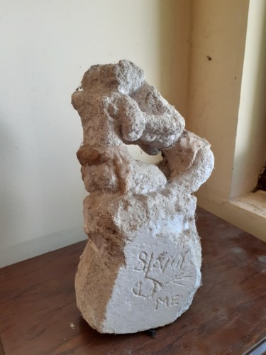 Скульптура под названием "Le couple" - Oeilme, Подлинное произведение искусства, Камень