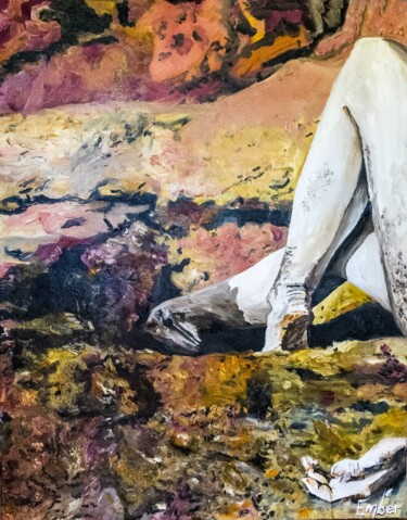 Pittura intitolato "dead mars trpych" da Ember Fricks, Opera d'arte originale, Olio