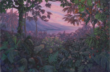 Peinture intitulée "Island Canopy" par Emily Bouvet, Œuvre d'art originale, Acrylique
