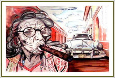 Painting titled "517-p-havana-cuba.j…" by Klaus Dusterhoft, Original Artwork, Acrylic