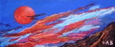 Peinture intitulée "Coucher de soleil e…" par E. Angie Boucard, Œuvre d'art originale