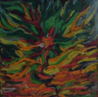 Painting titled "Sujet forme d'étoile" by E. Angie Boucard, Original Artwork, Acrylic