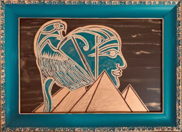 Peinture intitulée "Pyramids" par Emela Brace (Nomolos), Œuvre d'art originale, Acrylique Monté sur Châssis en bois