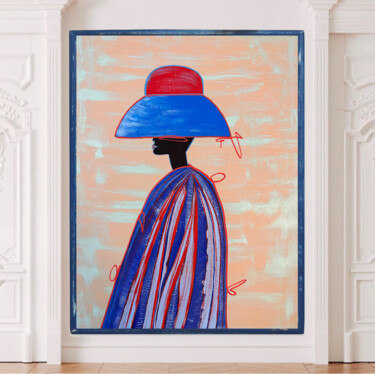 Картина под названием "The hat 2" - Emela Brace (Nomolos), Подлинное произведение искусства, Акрил