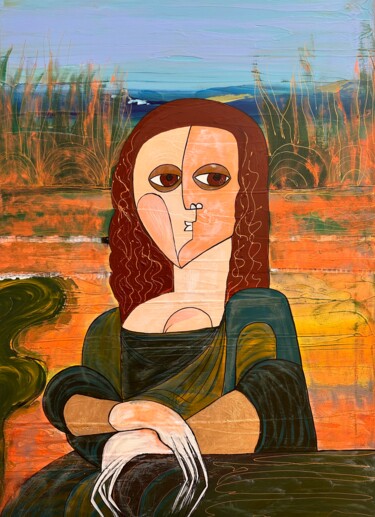 Pittura intitolato "MONA LISA" da Emela Brace (Nomolos), Opera d'arte originale, Acrilico