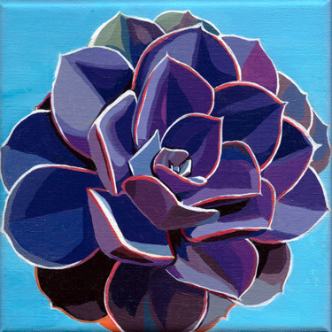 Peinture intitulée "Succulente" par Emelinedou, Œuvre d'art originale, Acrylique
