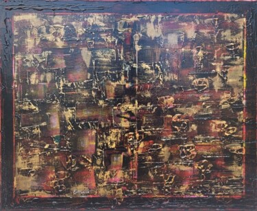 Painting titled "# 54" by Emeline Guilbaud, Original Artwork, Acrylic Mounted on Wood Stretcher frame