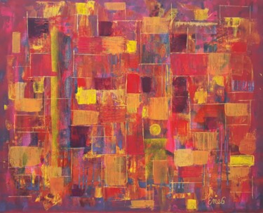 Painting titled "# 10" by Emeline Guilbaud, Original Artwork, Acrylic Mounted on Wood Stretcher frame