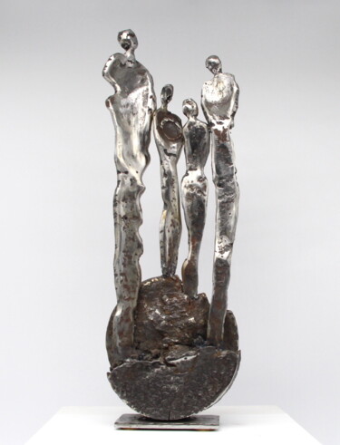 Sculpture titled "GaÏa" by Emeric Toulemonde, Original Artwork, Metals