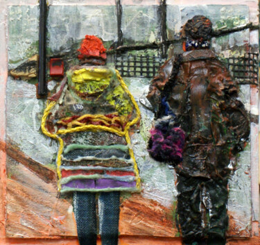 Картина под названием "In couple" - Emese Bács, Подлинное произведение искусства, Масло Установлен на Деревянная рама для но…