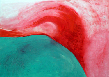 Peinture intitulée "Red clothes over th…" par Emilia Amaro, Œuvre d'art originale, Huile