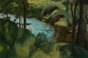 Pintura intitulada "Brook" por Emilia Amaro, Obras de arte originais, Óleo