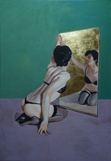 Peinture intitulée "Who is that girl?" par Emilia Amaro, Œuvre d'art originale, Acrylique