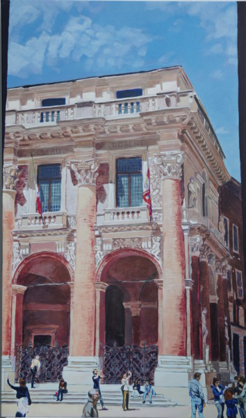 Painting titled "LOGGIA DEL CAPITANO…" by Emilia Amaro, Original Artwork, Acrylic