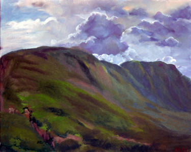 Pintura intitulada "Vista da Gargazzone" por Emilia Amaro, Obras de arte originais, Óleo