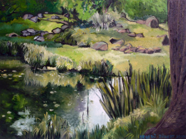 Pintura intitulada "Botanic garden Szeg…" por Emilia Amaro, Obras de arte originais, Óleo