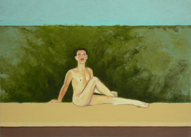 Malerei mit dem Titel "Waiting for Someone?" von Emilia Amaro, Original-Kunstwerk, Acryl