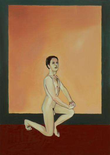 Painting titled "Royal pose" by Emilia Amaro, Original Artwork, Acrylic