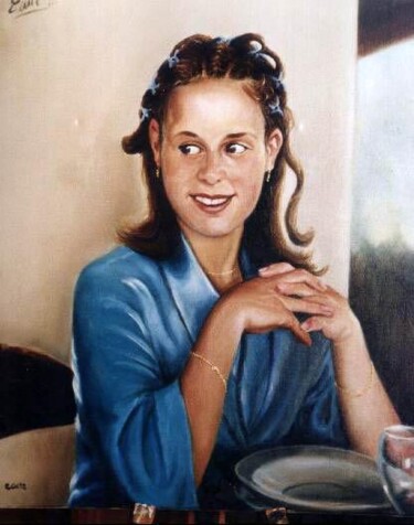 Painting titled "Portrait of Blanca" by Emil Gutman, Original Artwork